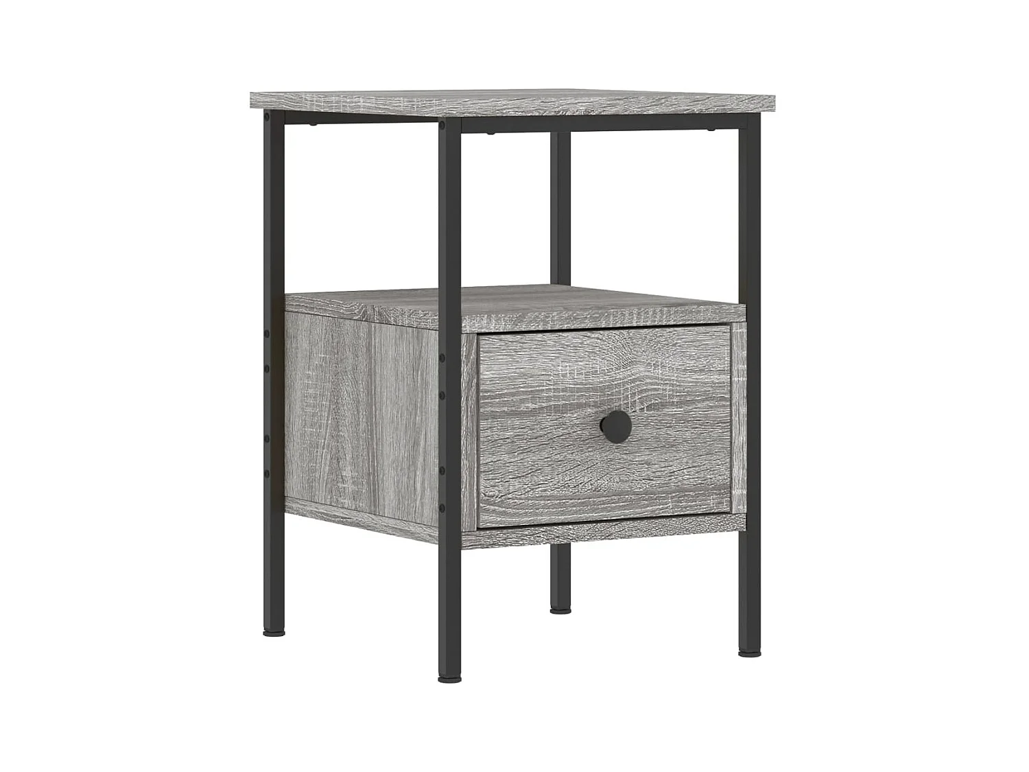 Sonoma grauer Nachttisch 34x36x50 cm, Holzwerkstoff