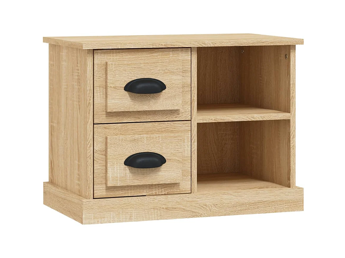 Table de chevet chêne sonoma 60x35,5x45 cm