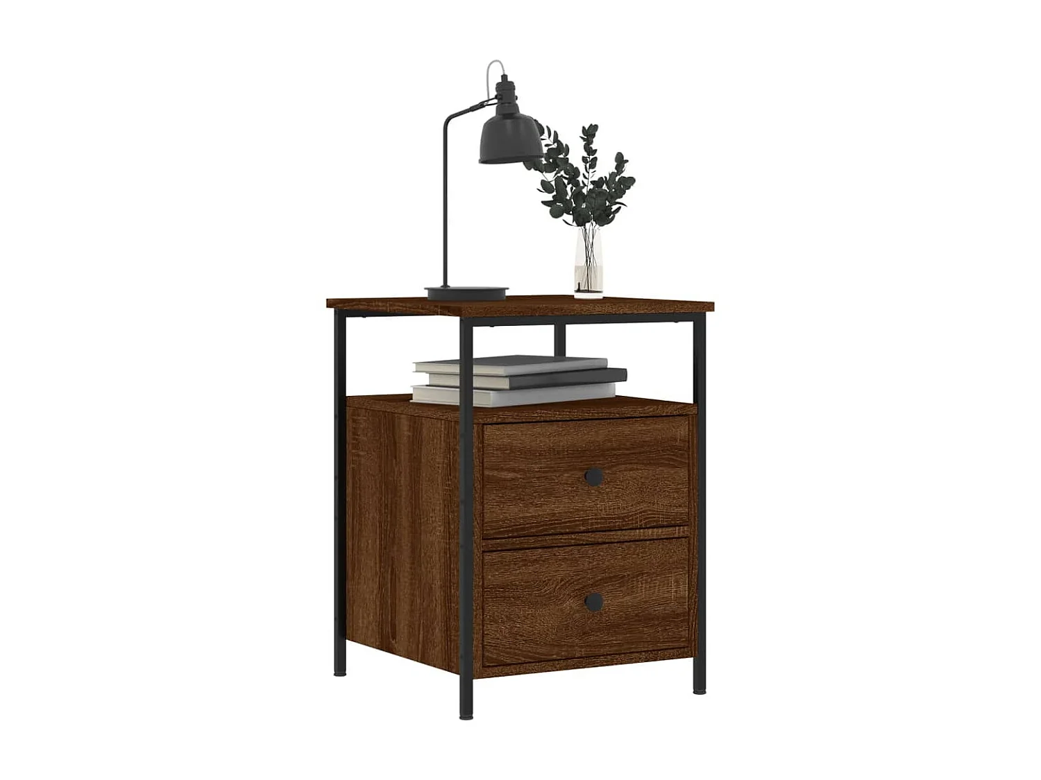 Tables de chevet 2 pcs chêne marron 44x45x60 cm bois ingénierie