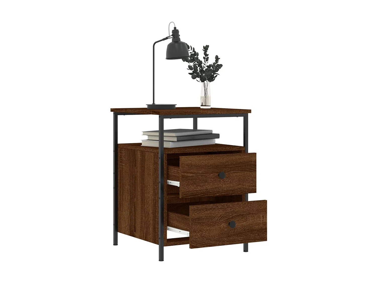 Tables de chevet 2 pcs chêne marron 44x45x60 cm bois ingénierie