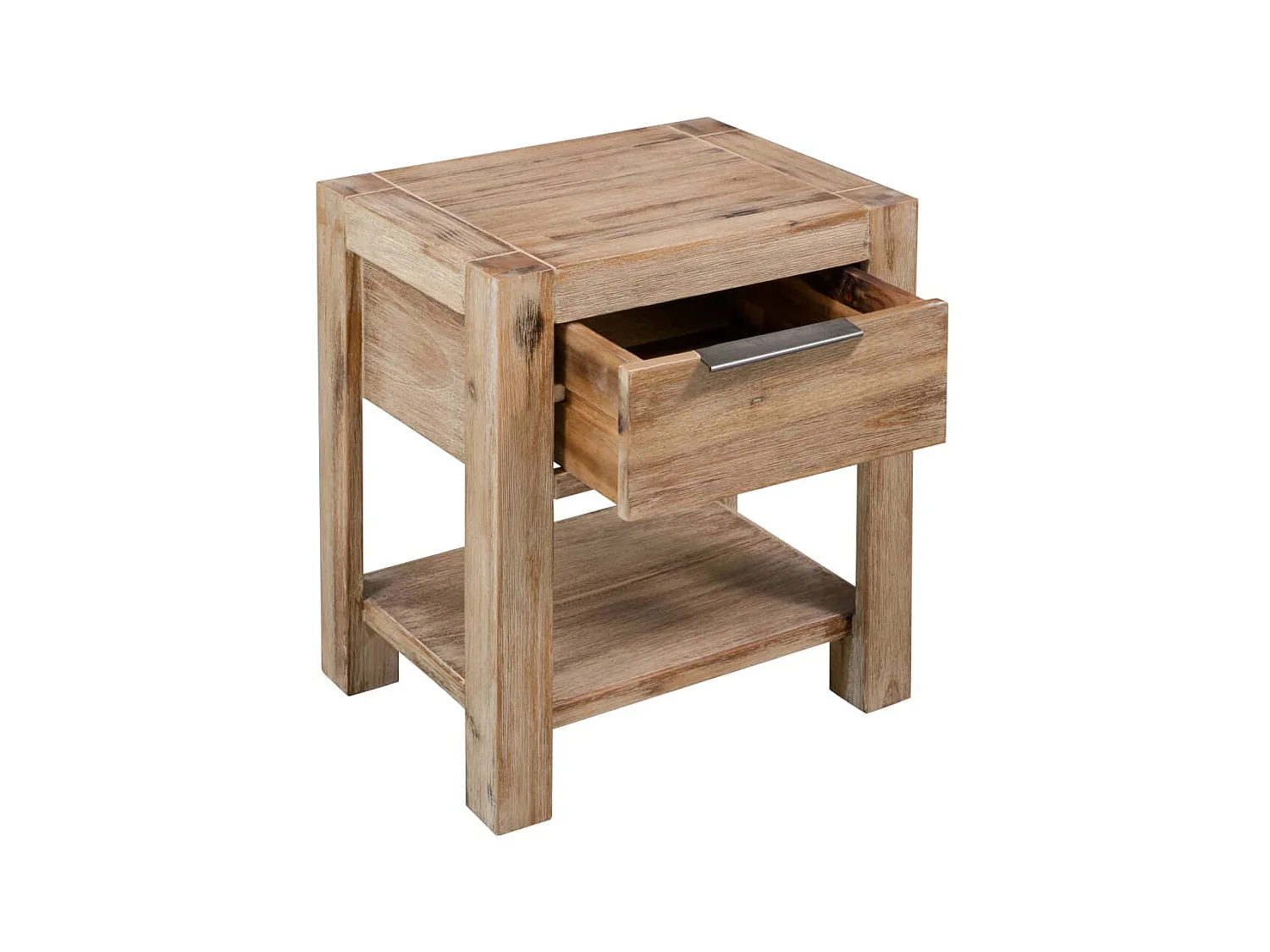 Nachttisch mit Schublade 40x30x48 cm Massives Akazienholz