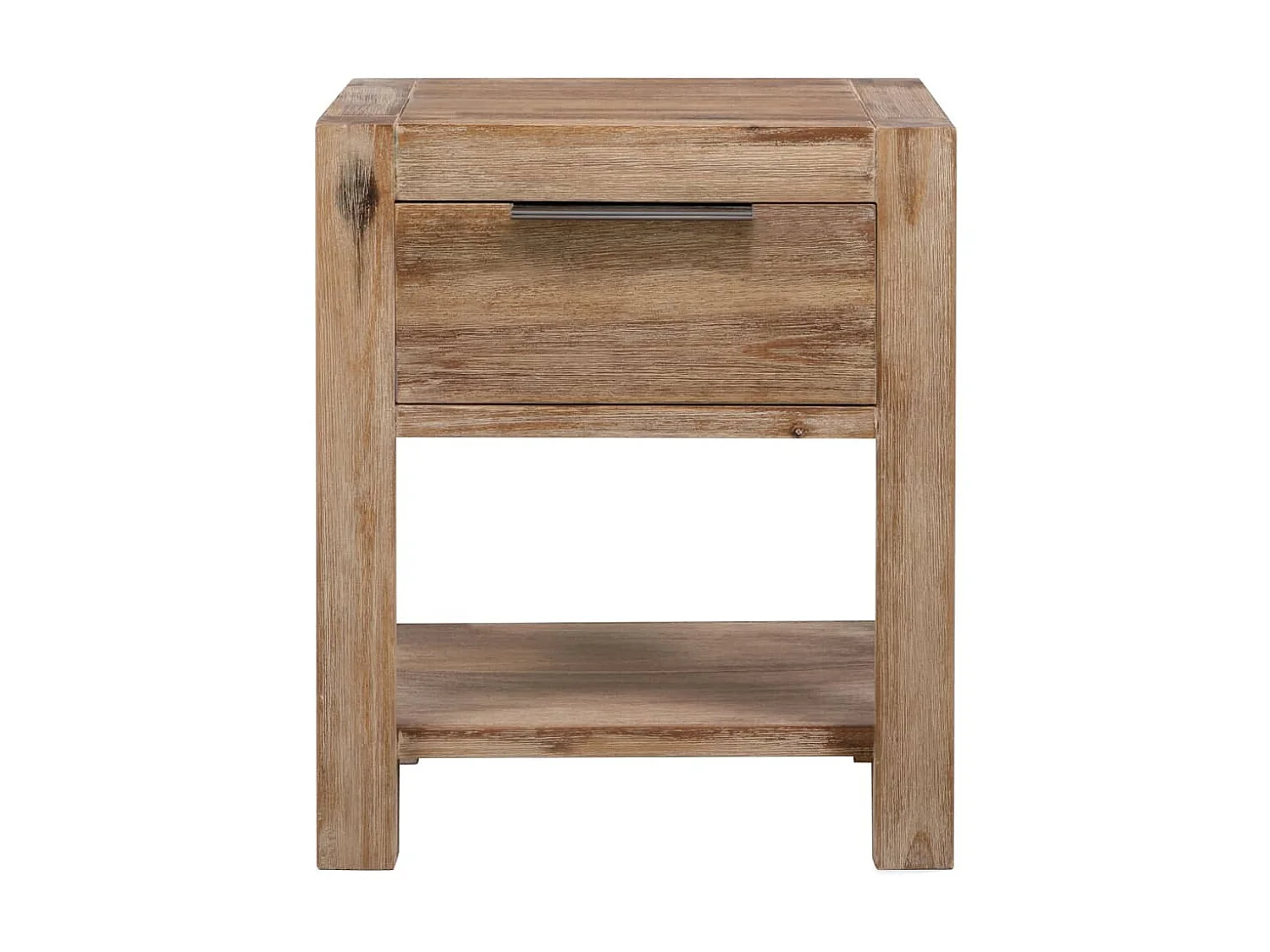 Nachttisch mit Schublade 40x30x48 cm Massives Akazienholz