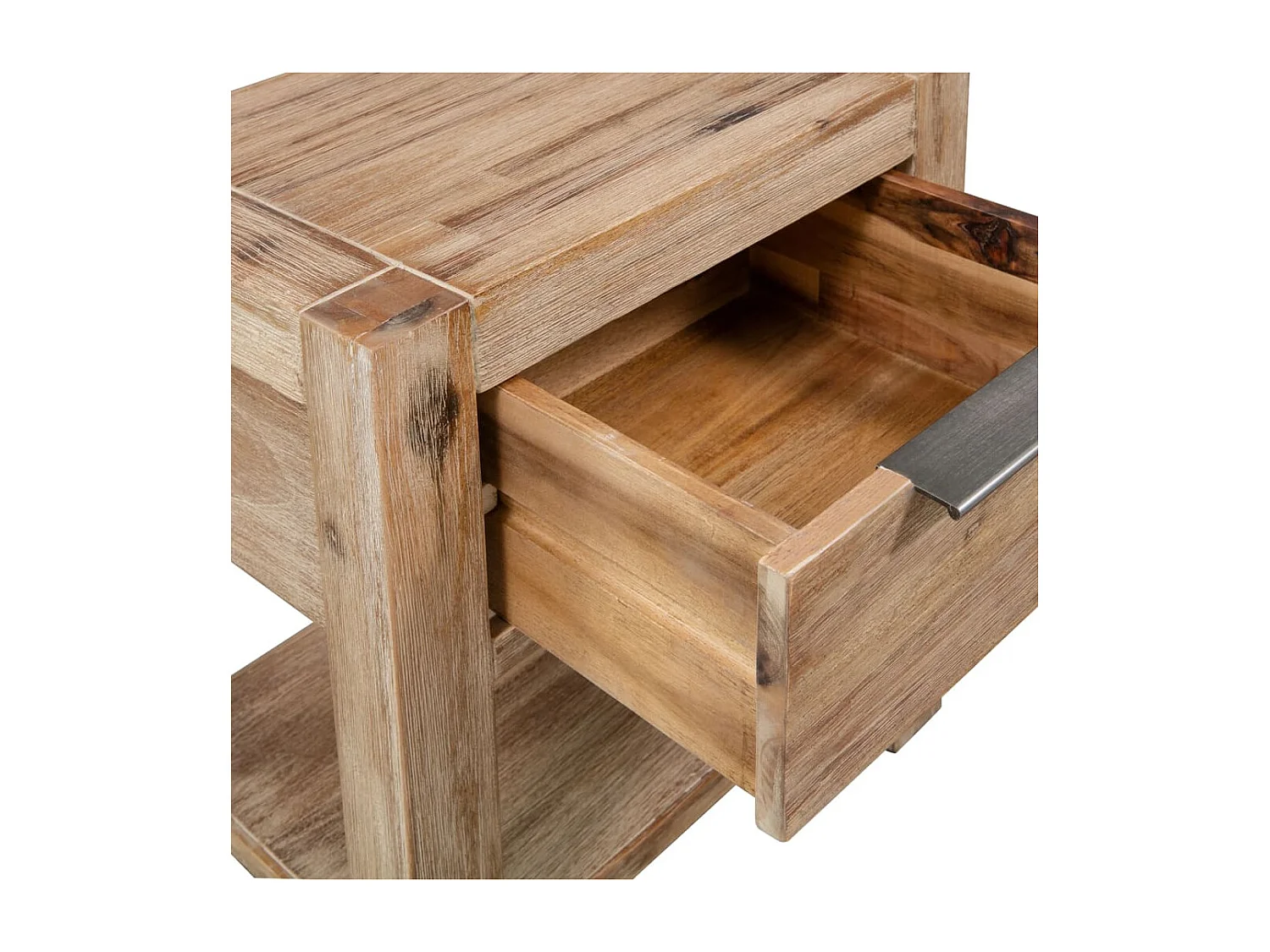 Nachttisch mit Schublade 40x30x48 cm Massives Akazienholz