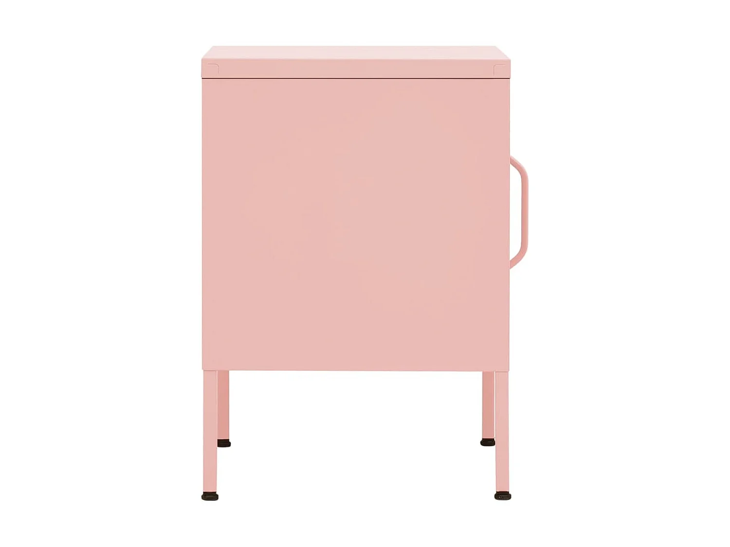 Mesitas de noche 2 uds Rosa 35x35x51 cm Acero