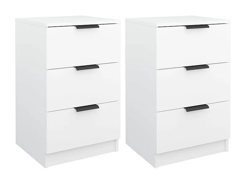 Tables de chevet 2 pcs Blanc 40x36x65 cm