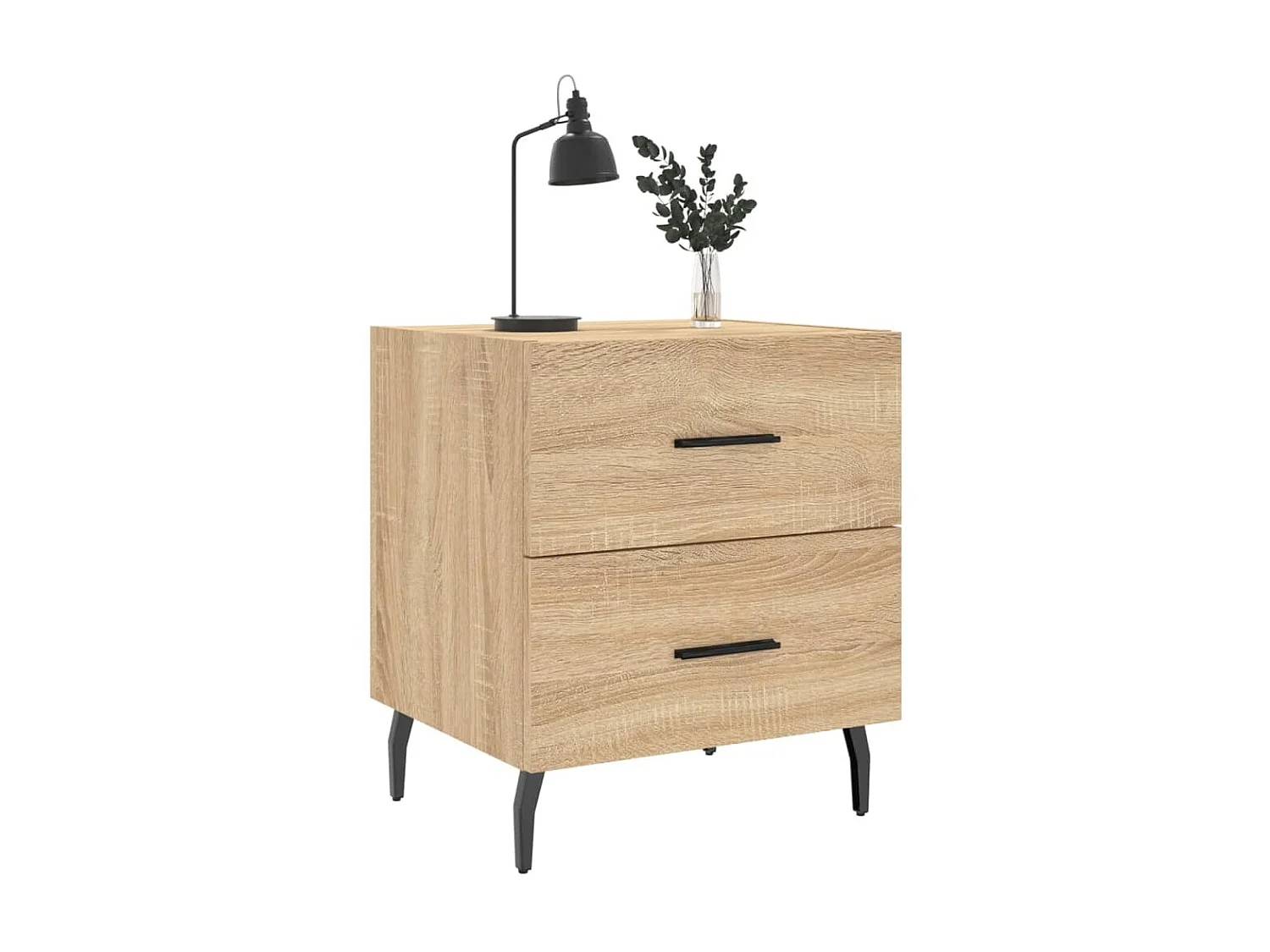 Comodini 2 pz rovere sonoma 40x35x47,5 cm