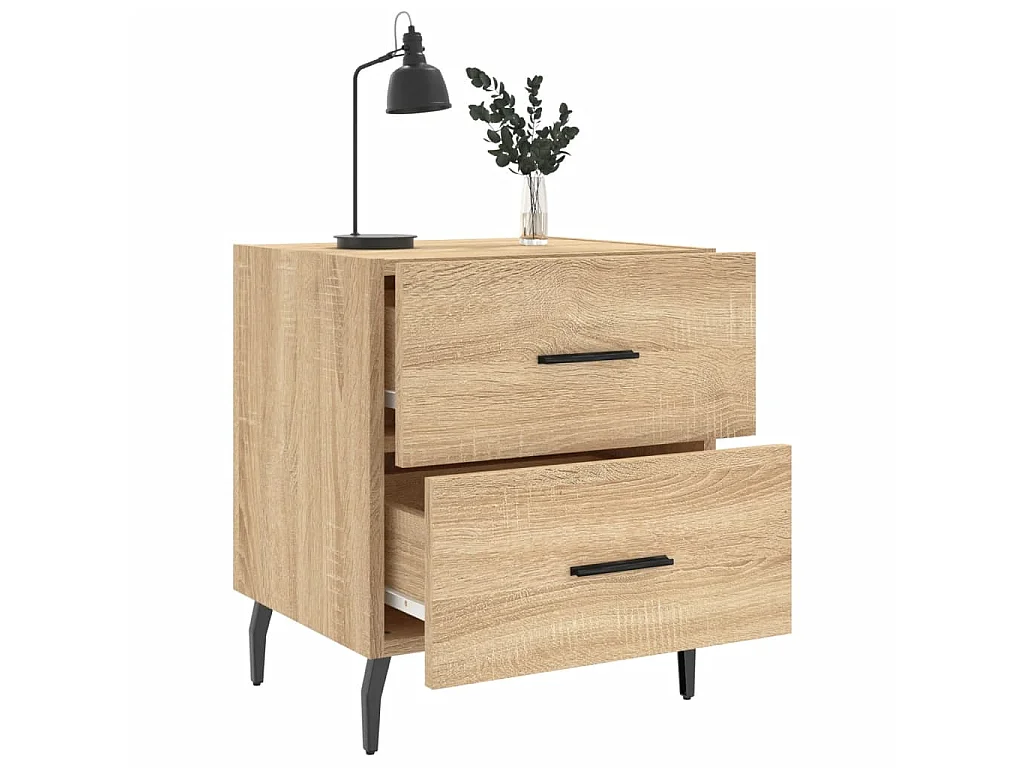 Comodini 2 pz rovere sonoma 40x35x47,5 cm