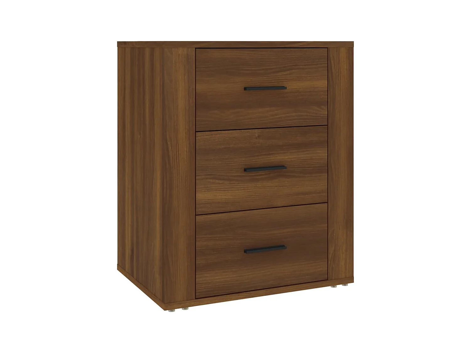 Nachtkastje Bruin eiken 50x36x60 cm Bewerkt hout