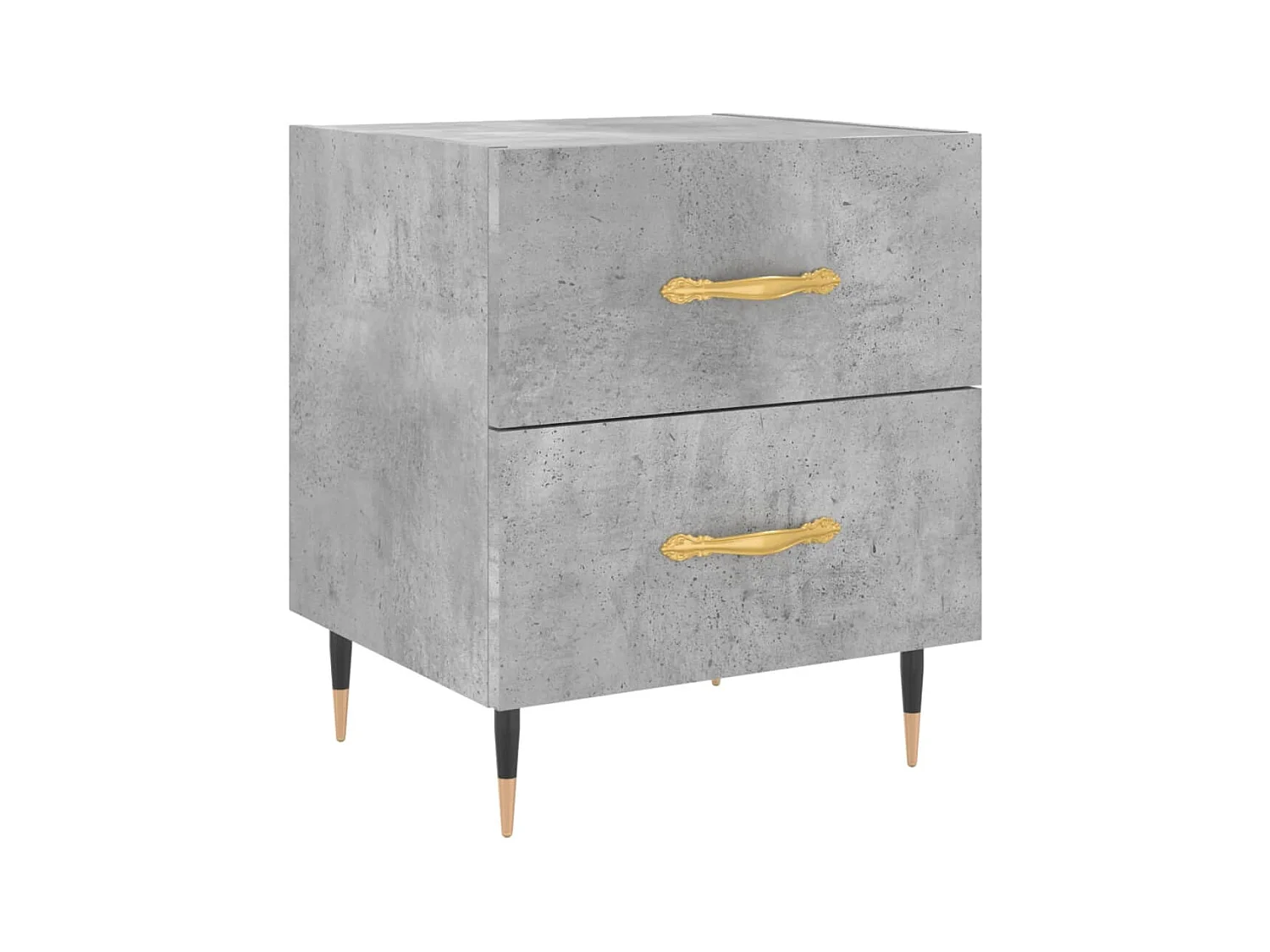 Comodino grigio cemento 40x35x47,5 cm in derivati del legno