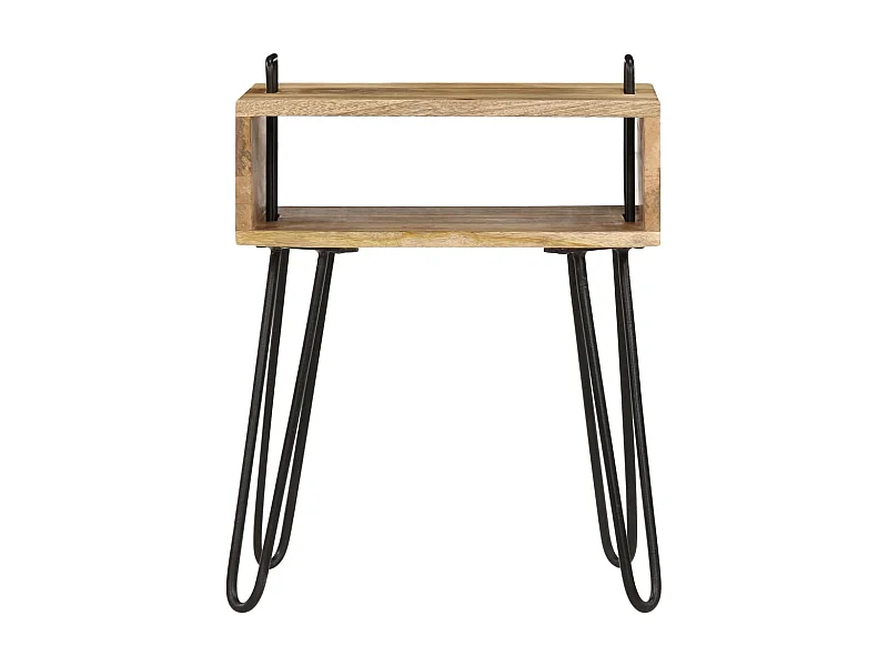 Table de chevet Bois de manguier massif 40 x 34 x 47 cm