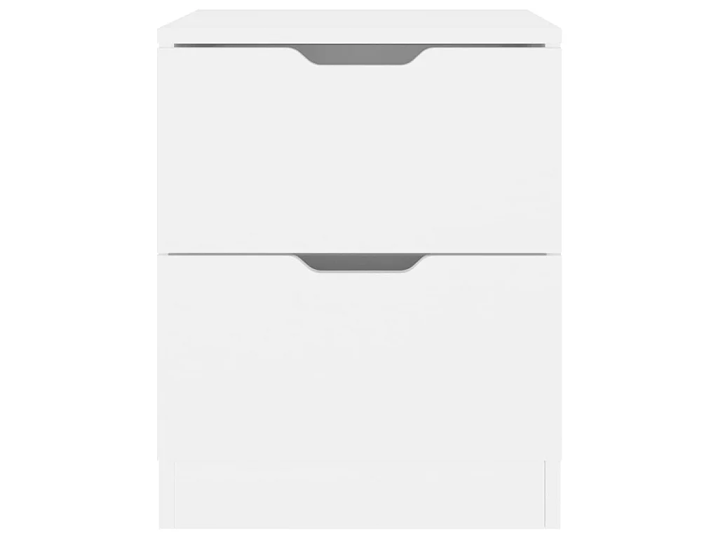 Tables de chevet 2 pcs Blanc 40x40x50 cm Aggloméré