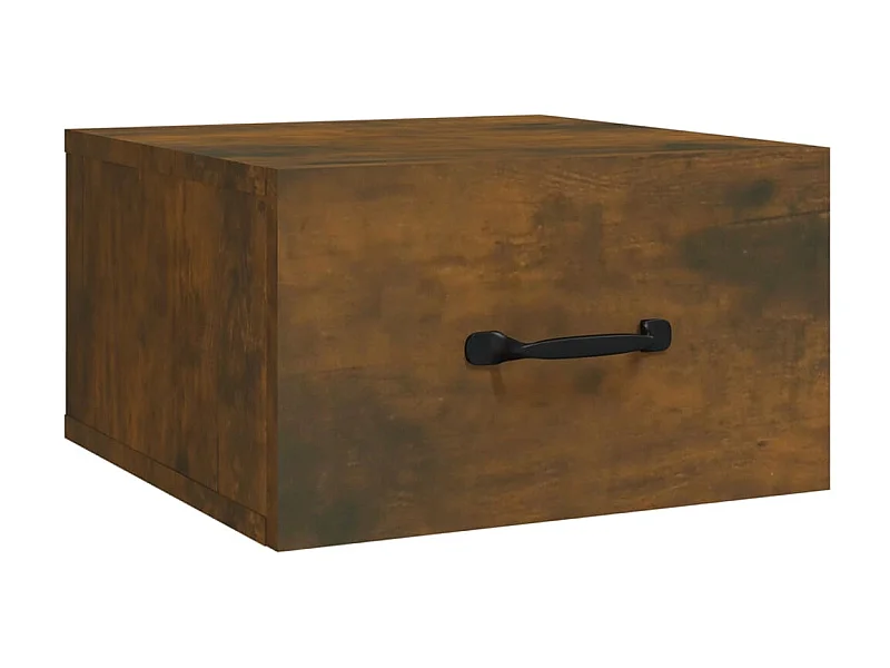 Table de chevet murale Chêne fumé 35x35x20 cm