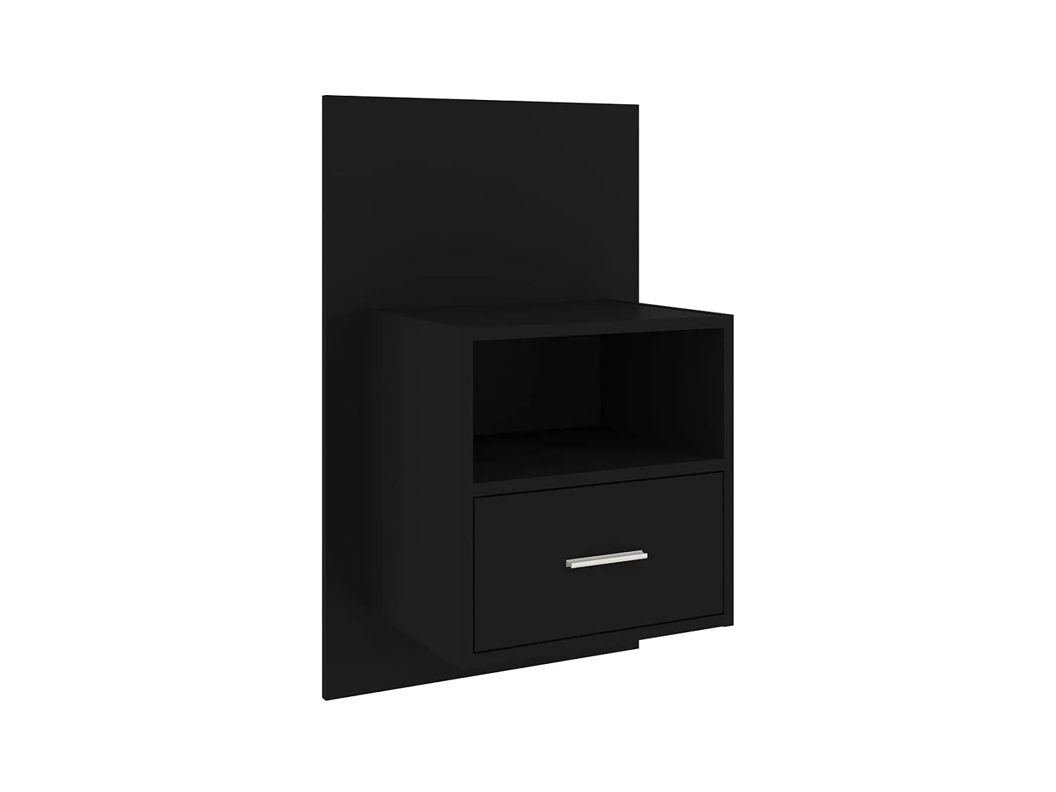 Nachtkastje voor wandmontage Zwart