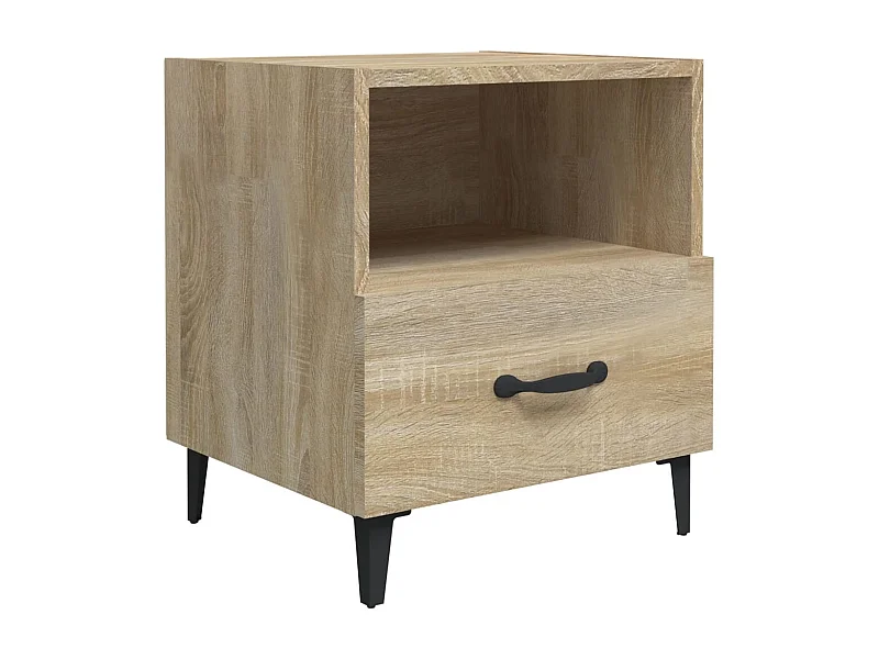 Mesita de noche Roble Sonoma Madera contrachapada