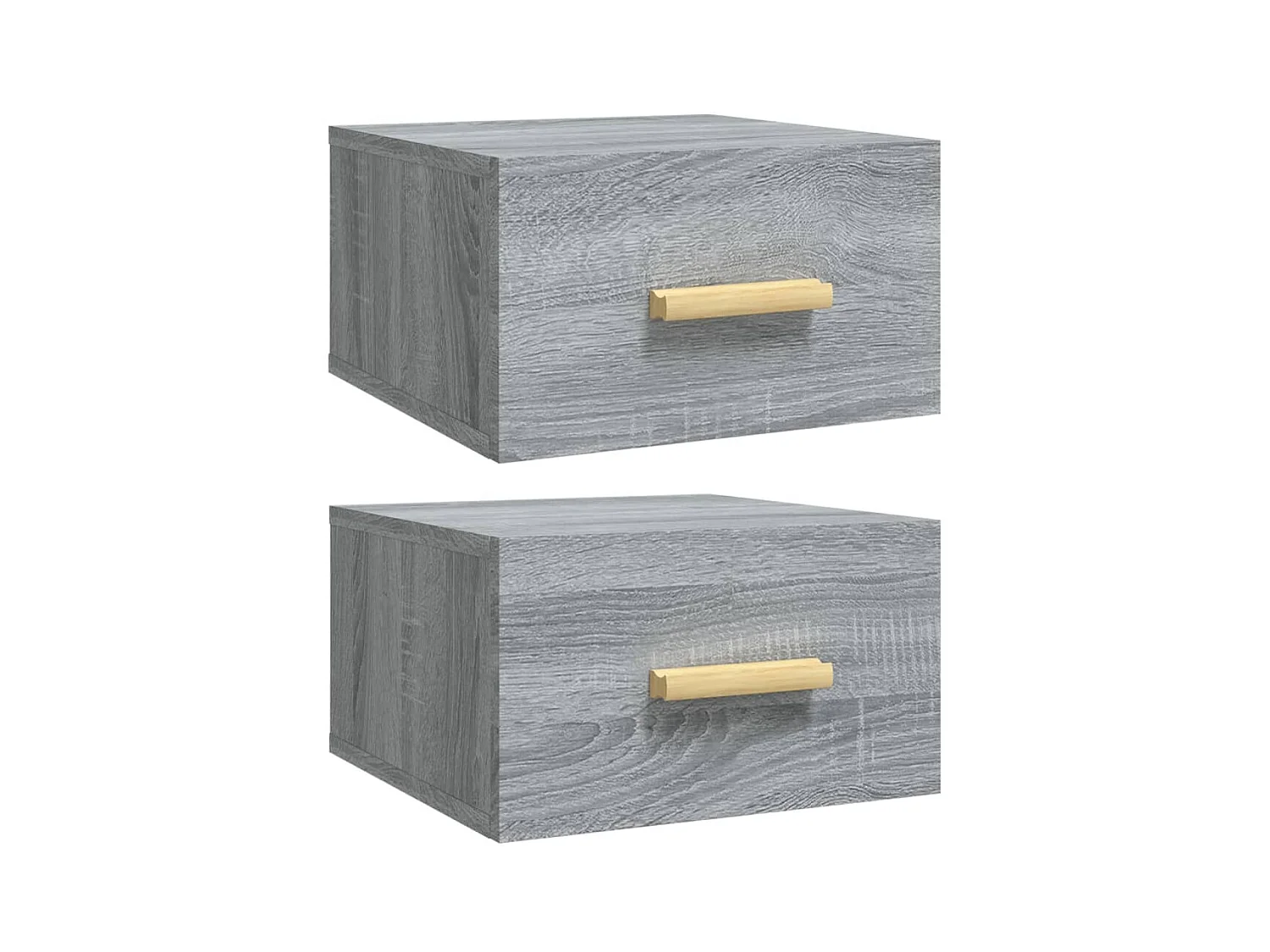 Comodini a muro 2 pz sonoma grigio 35x35x20 cm