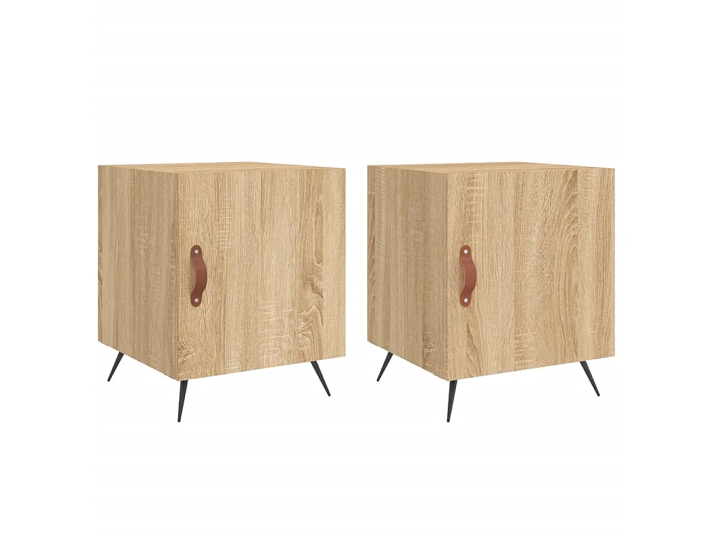Tables de chevet 2 pcs chêne sonoma 40x40x50 cm bois ingénierie