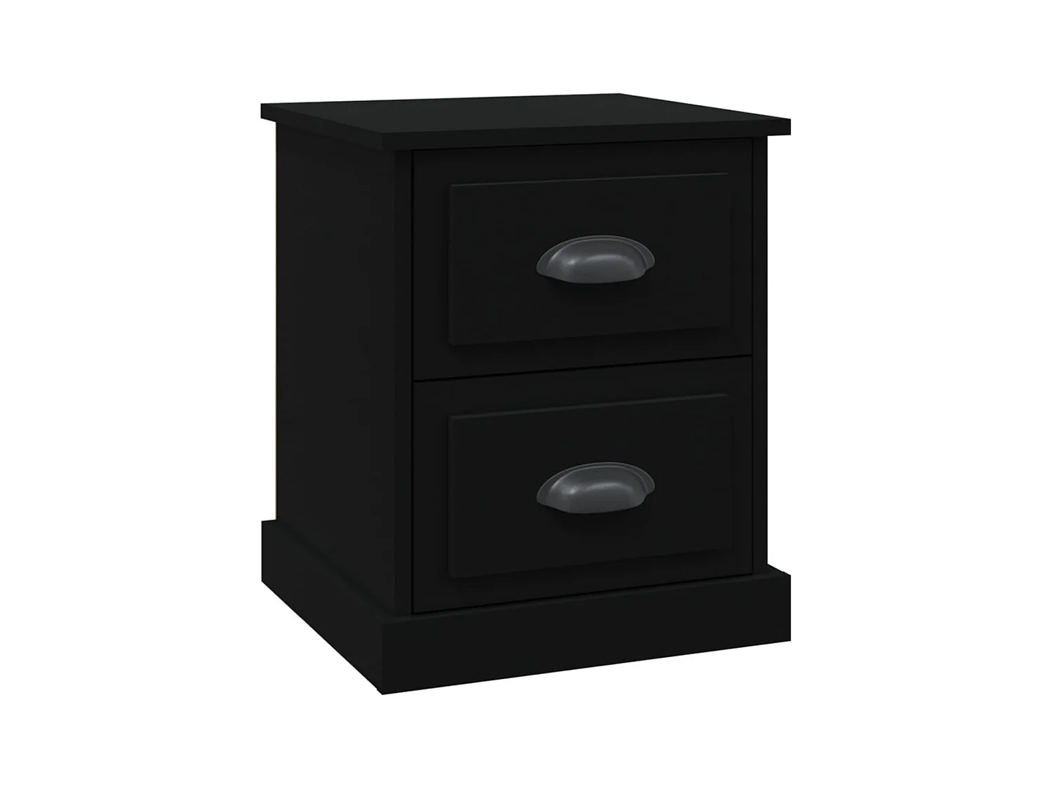 Table de chevet noir 39x39x47,5 cm bois d’ingénierie
