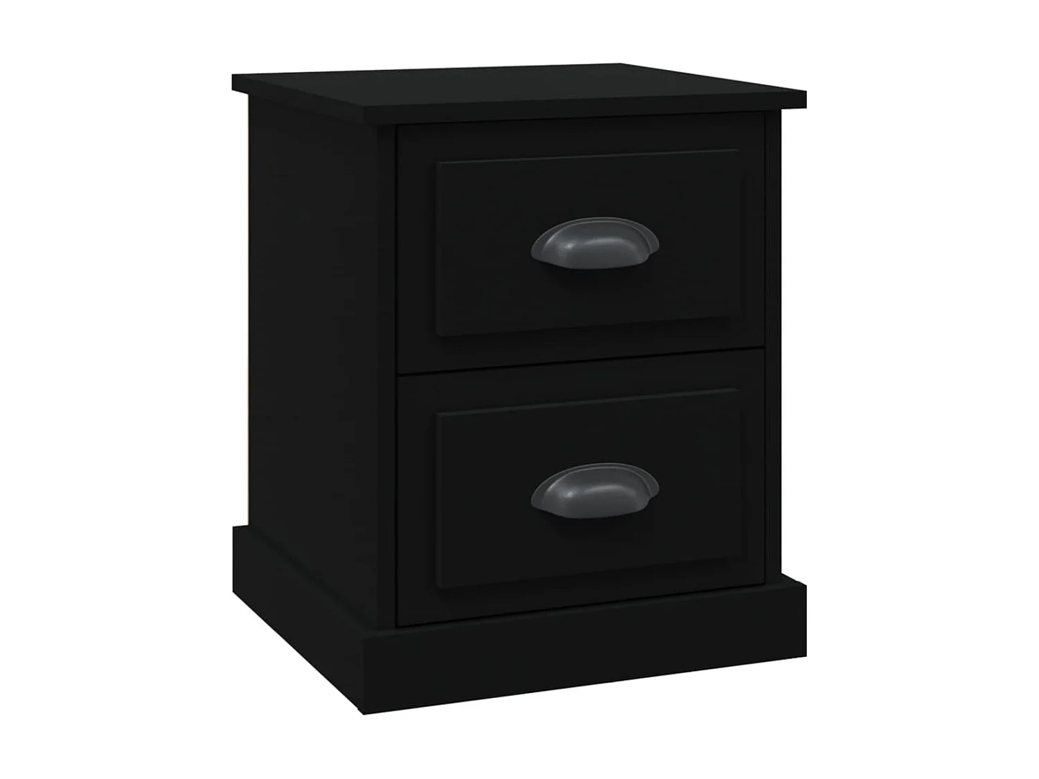 Table de chevet noir 39x39x47,5 cm bois d’ingénierie