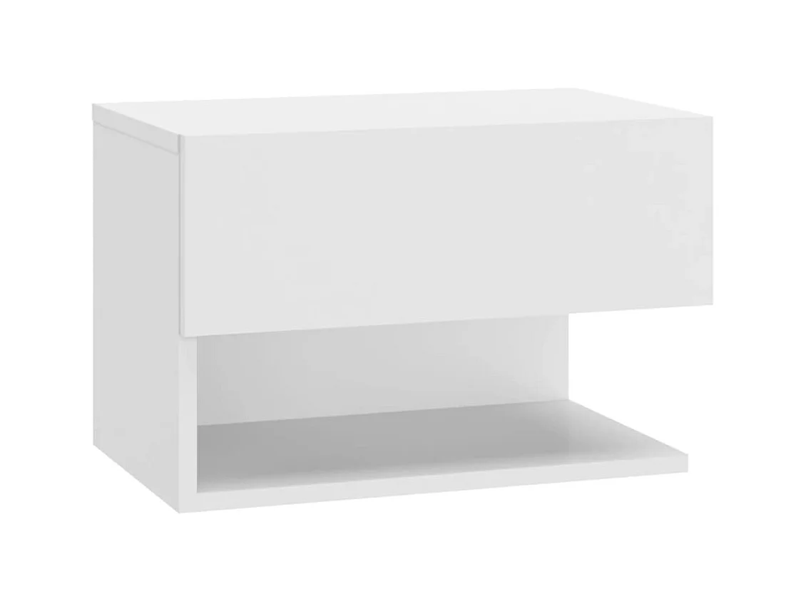 Table de chevet murale Blanc brillant