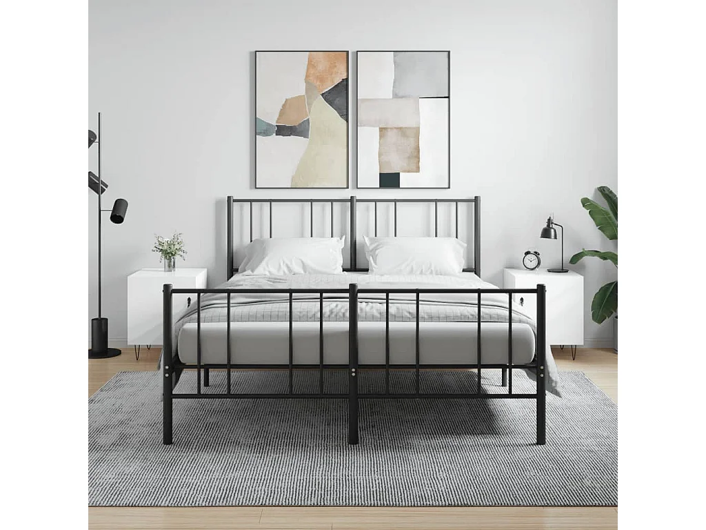 Tables de chevet 2 pcs blanc brillant 40x40x50 cm