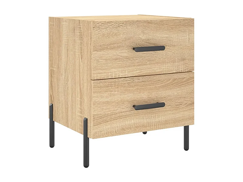 Mesita de noche roble Sonoma 40x35x47,5 cm madera contrachapada