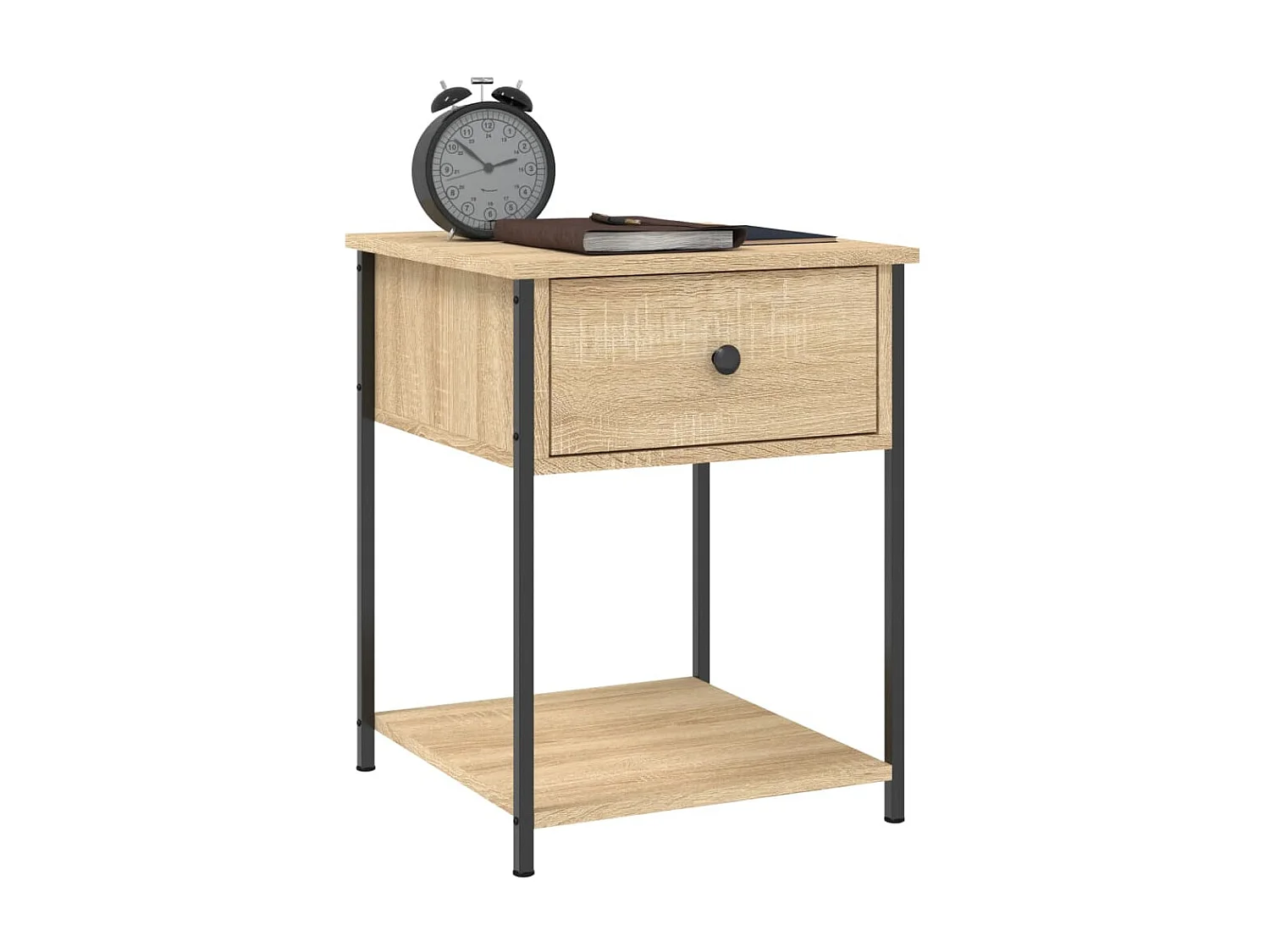 Mesitas de noche 2 piezas roble sonoma 44x45x58 cm madera contrachapada