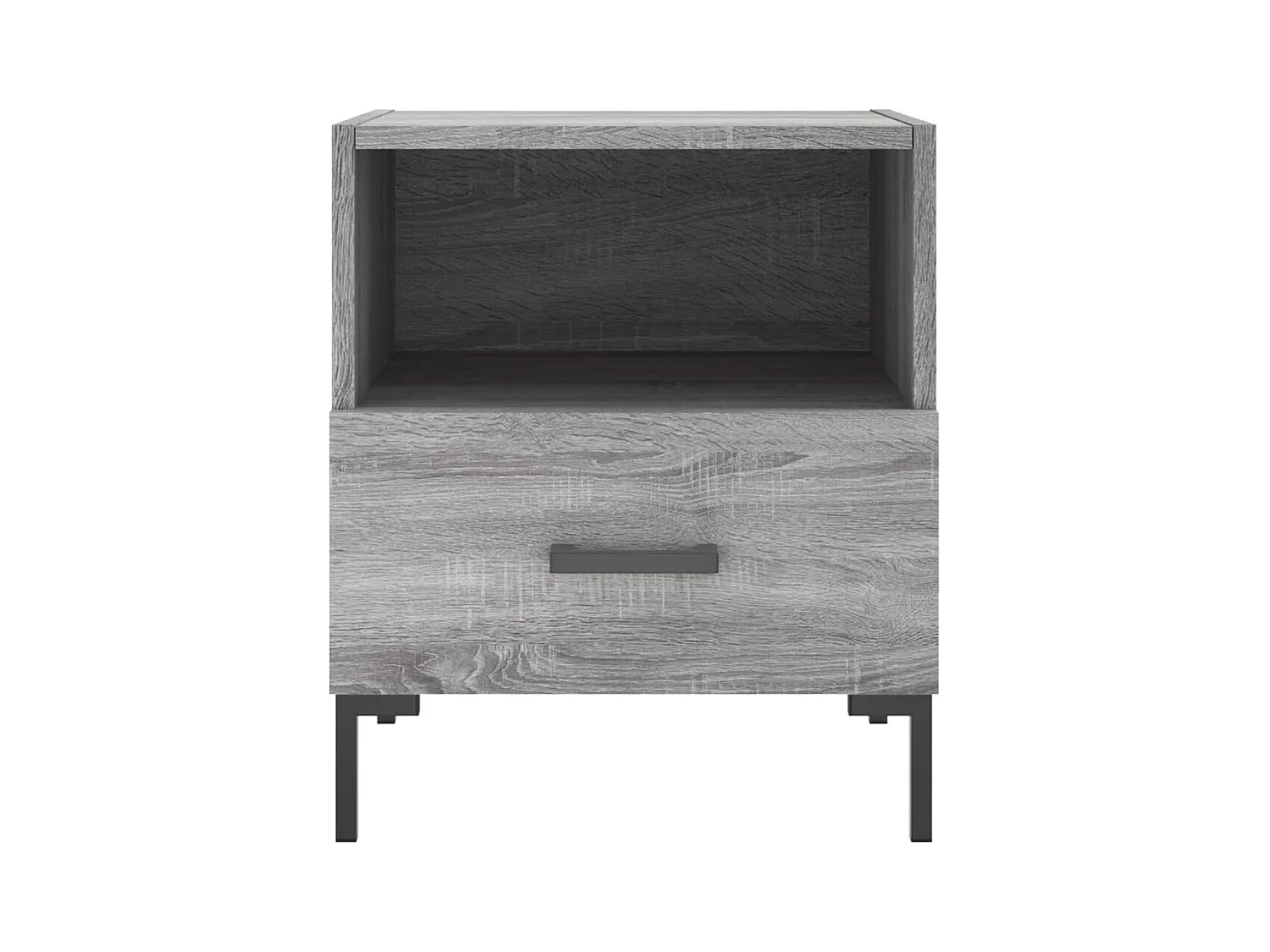 Sonoma grauer Nachttisch 40x35x47,5 cm, Holzwerkstoff