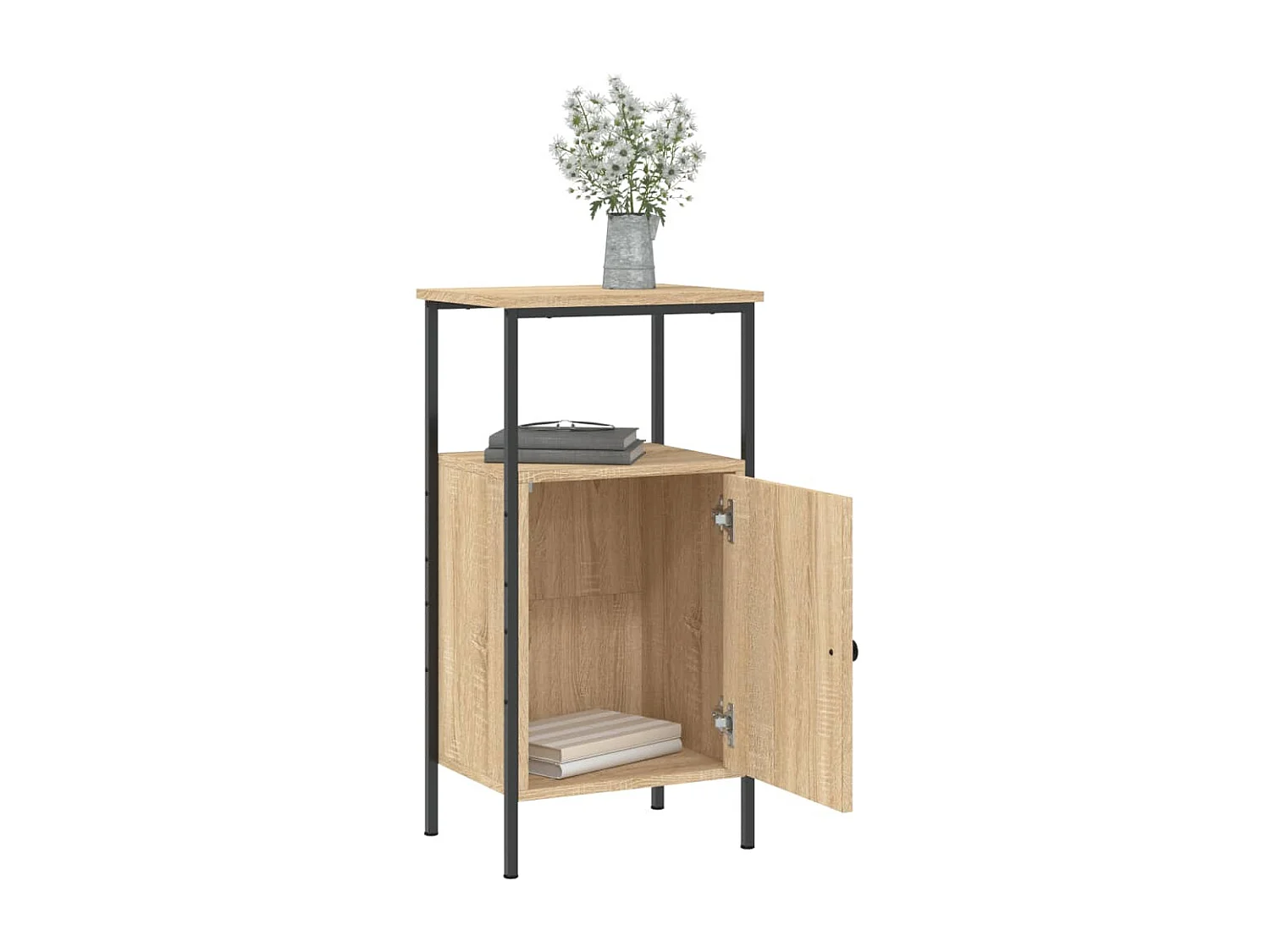 Mesitas de noche 2 piezas roble sonoma 41x31x80 cm madera contrachapada