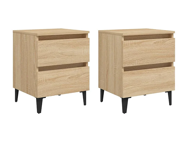 Tables de chevet 2 pcs Chêne sonoma 40x35x50 cm Aggloméré