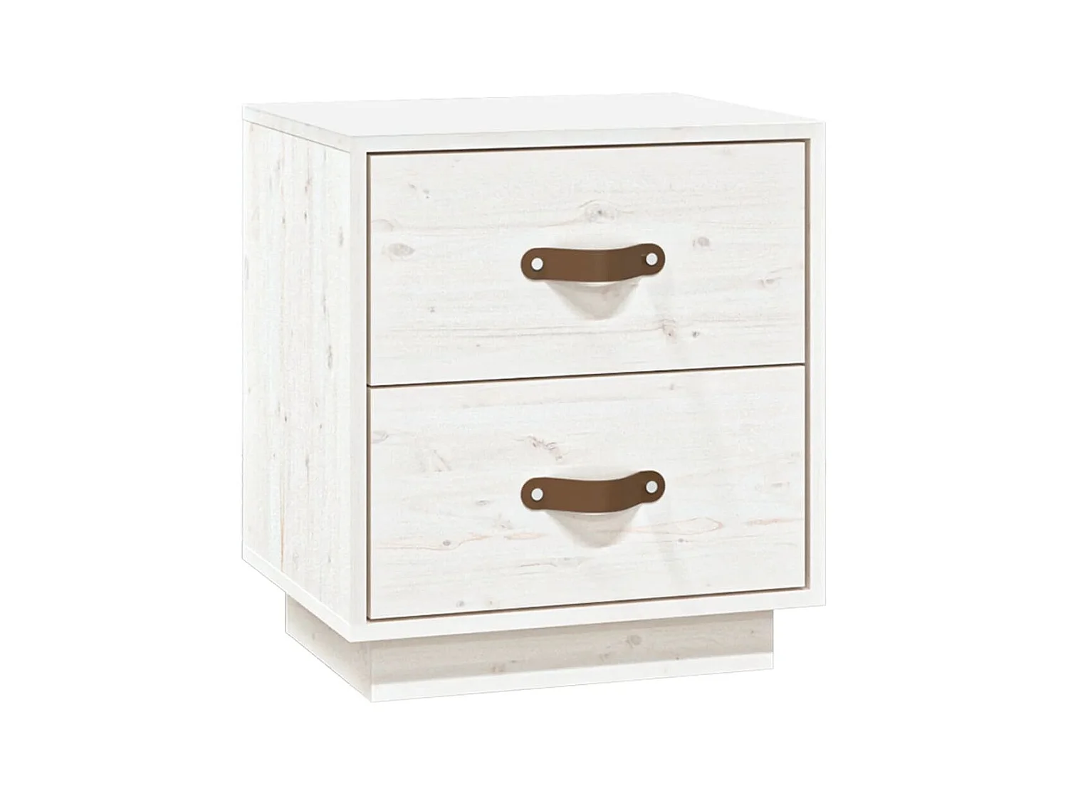 Table de chevet Blanc 40x34x45 cm Bois de pin massif