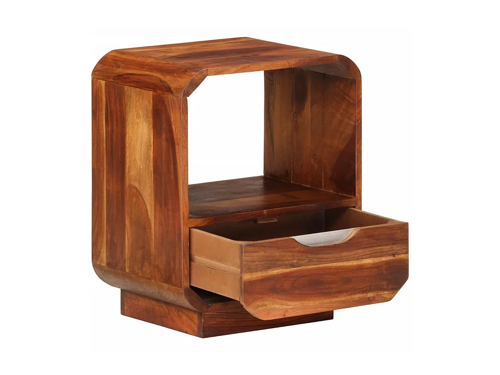 Table de chevet avec tiroir Bois de Sesham 40 x 30 x 50 cm