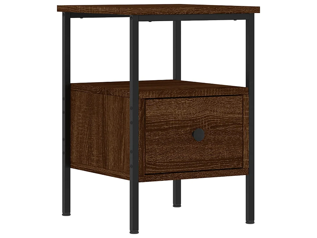 Mesitas de noche 2 piezas roble marrón 34x36x50 cm madera contrachapada