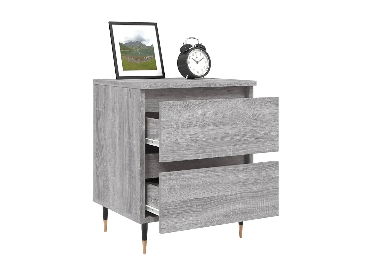 Nachtkastjes 2 stuks sonoma grijs 40x35x50 cm samengesteld hout