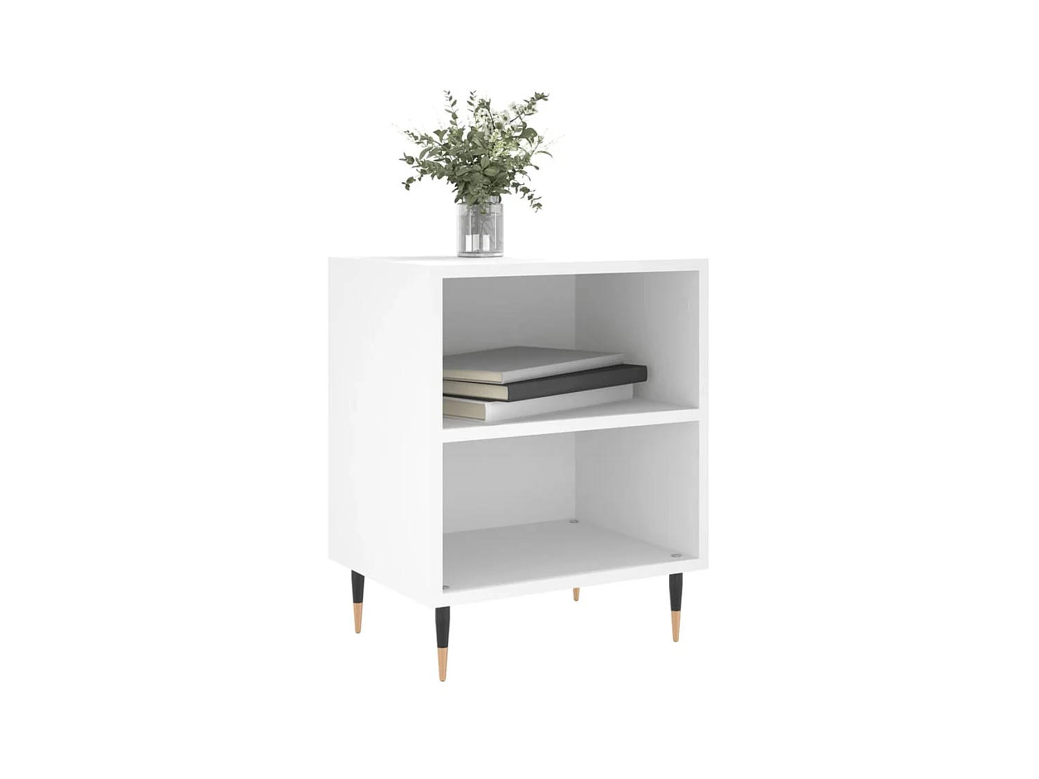 Nachtkastjes 2 stuks wit 40x30x50 cm samengesteld hout