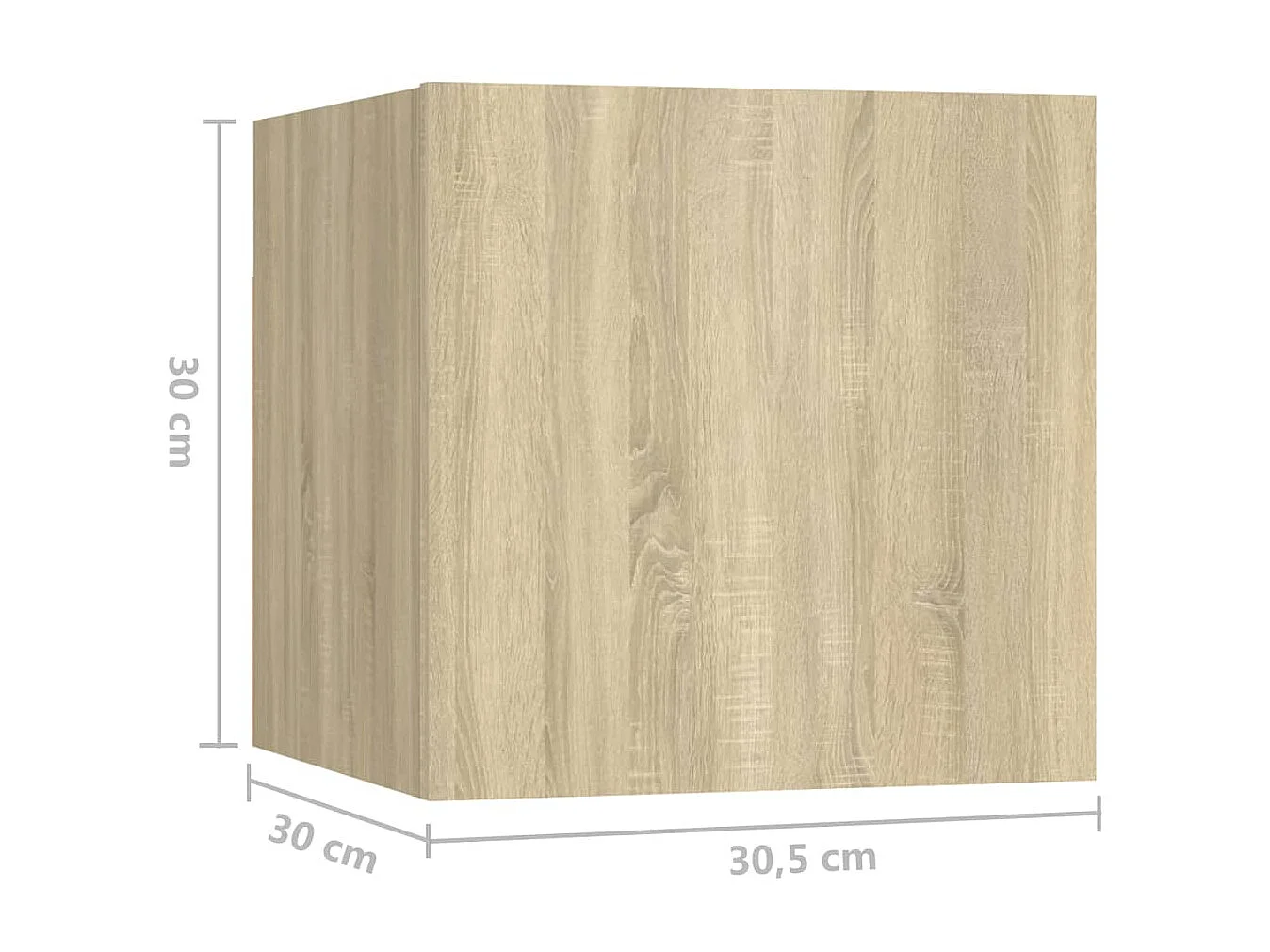 Comodini 2 pz Rovere Sonoma 30,5x30x30 cm Truciolato