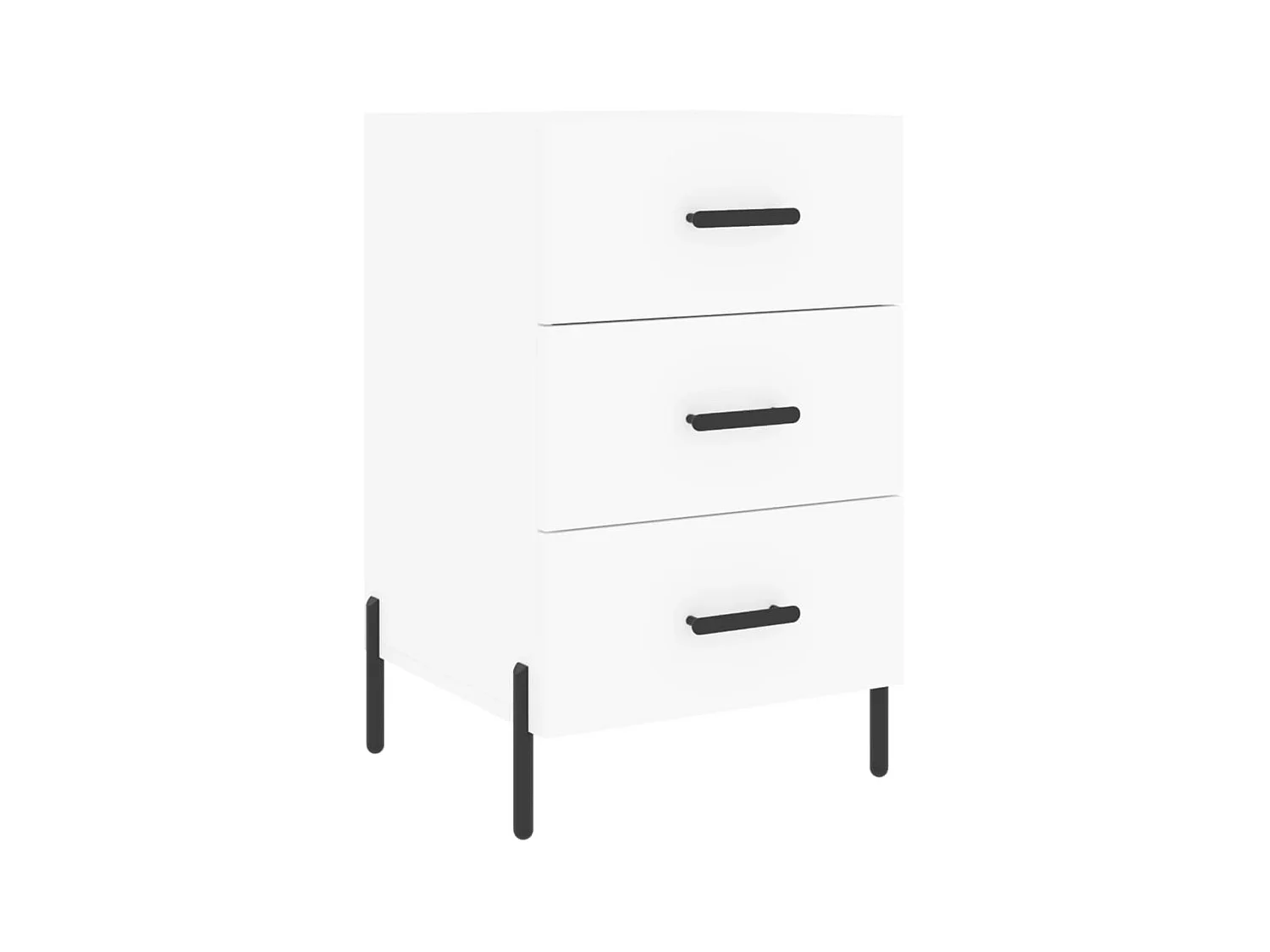 Table de chevet blanc 40x40x66 cm bois d'ingénierie