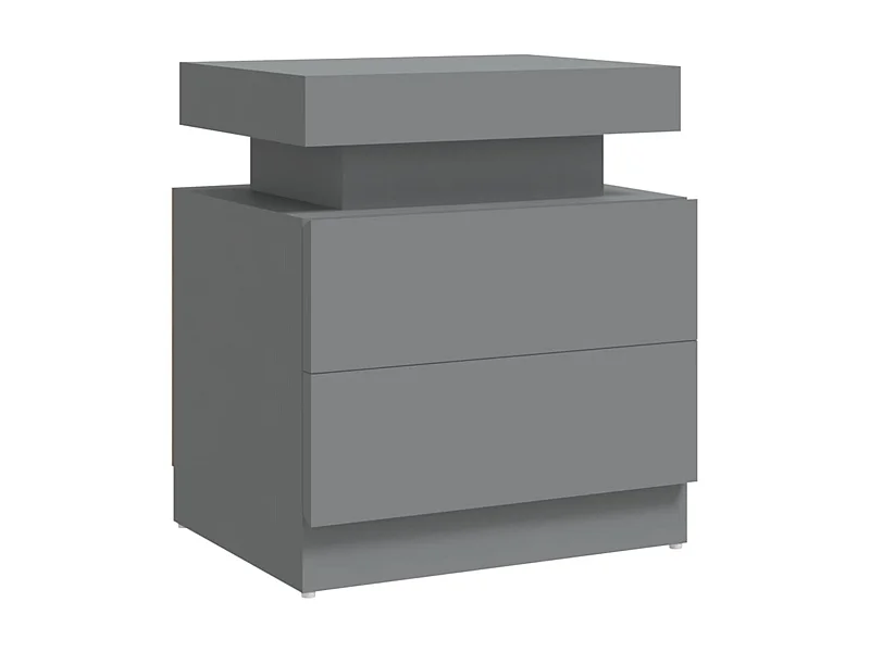 Table de chevet Gris 45x35x52 cm Aggloméré