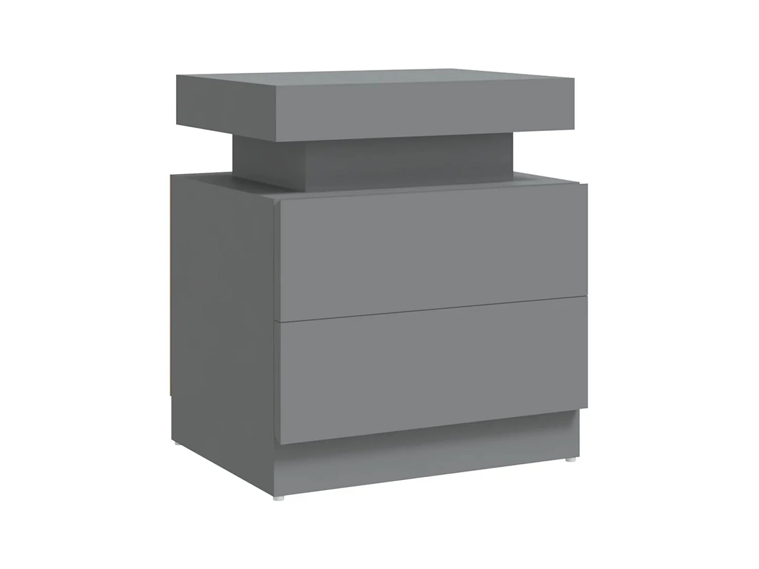 Table de chevet Gris 45x35x52 cm Aggloméré