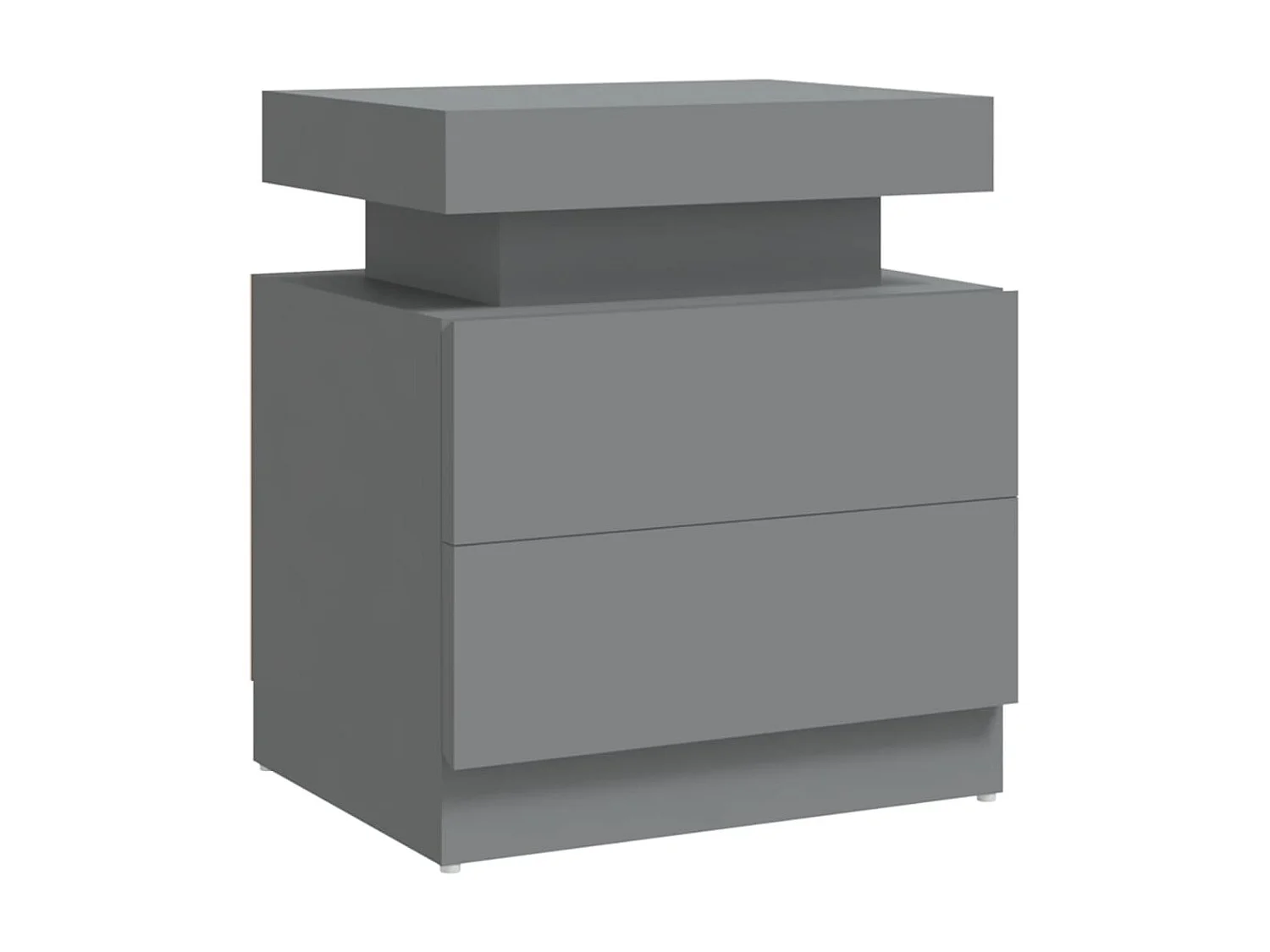 Table de chevet Gris 45x35x52 cm Aggloméré