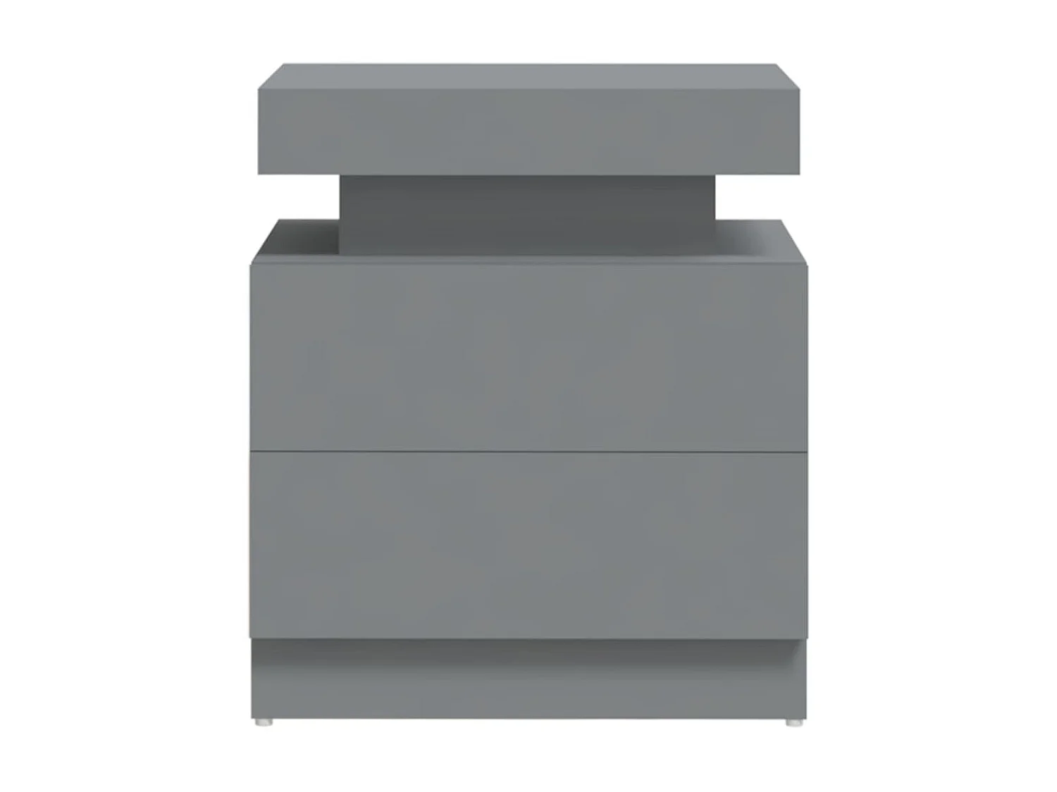 Table de chevet Gris 45x35x52 cm Aggloméré