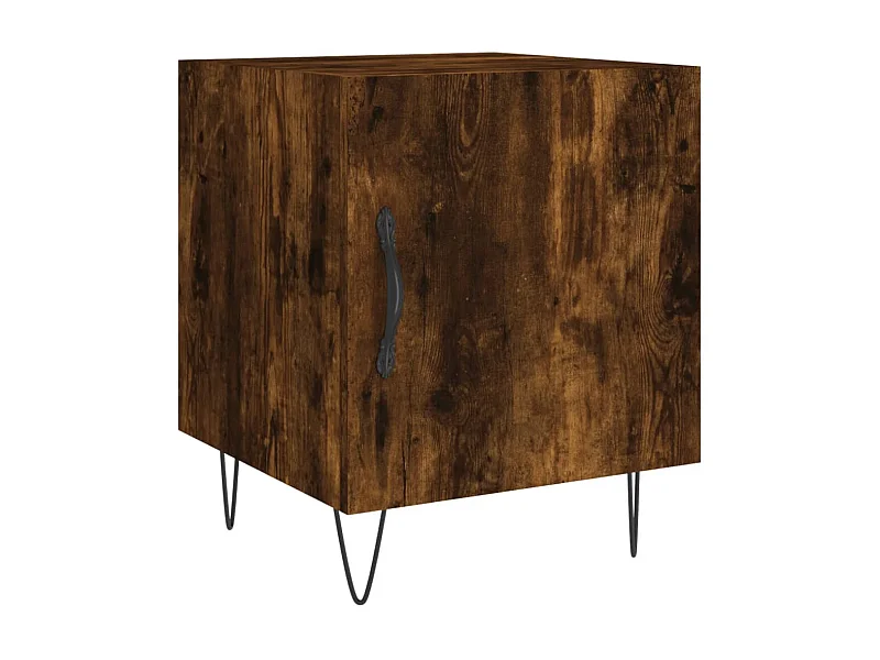 Comodino in rovere affumicato 40x40x50 cm in multistrato