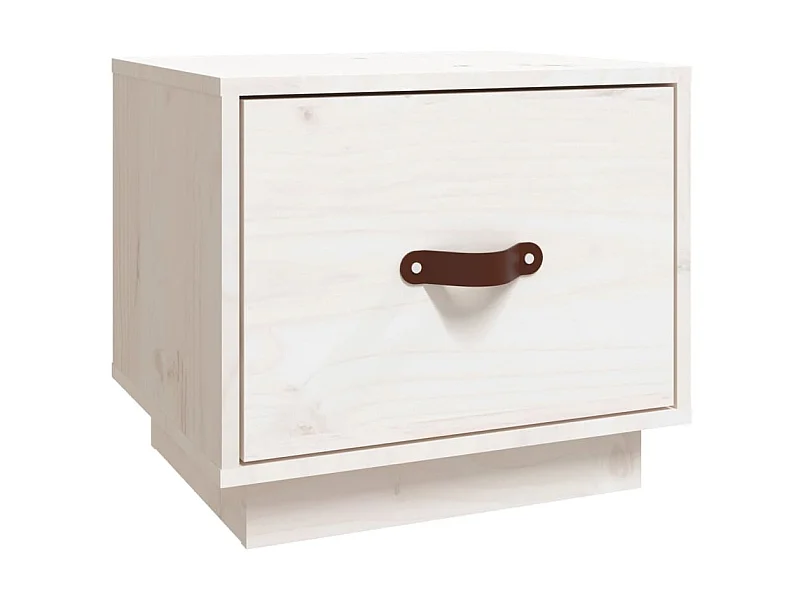 Nachttisch Weiß 40x34x35 cm Massives Kiefernholz