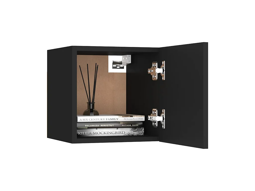 Tables de chevet 2 pcs Noir 30,5x30x30 cm Aggloméré