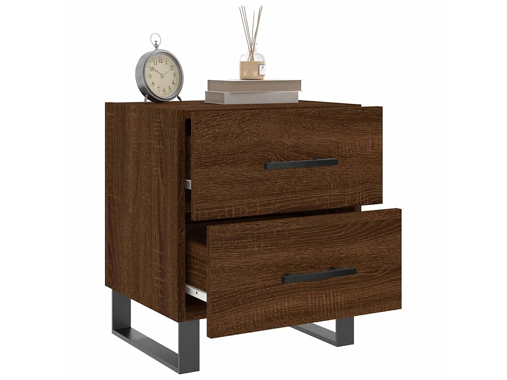 Tables de chevet 2 pcs chêne marron 40x35x47,5 cm