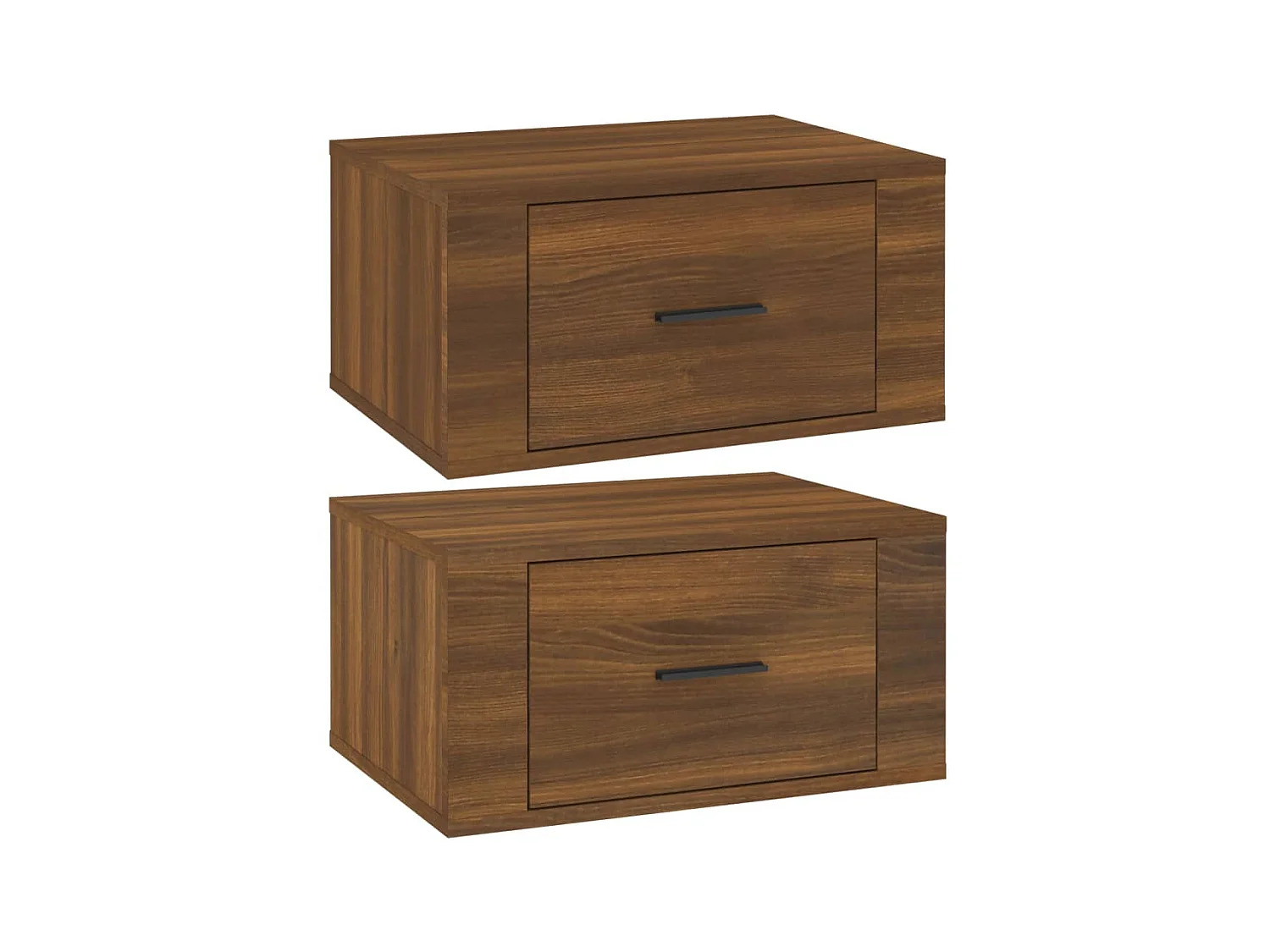 Tables de chevet murales 2 pcs Chêne marron 50x36x25 cm