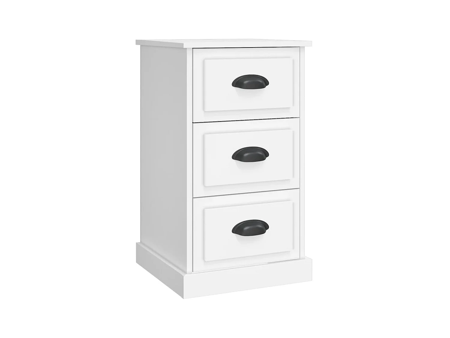 Table de chevet blanc 39x39x67 cm bois d'ingénierie
