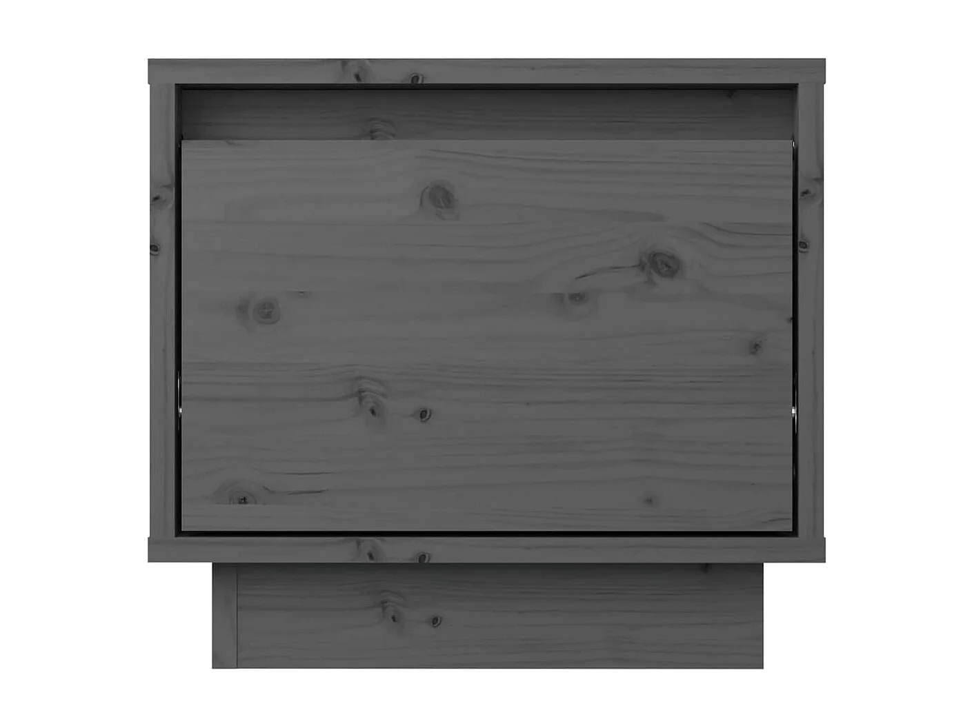 Mesa de cabeceira Cinza 35x34x32 cm Madeira maciça de pinho