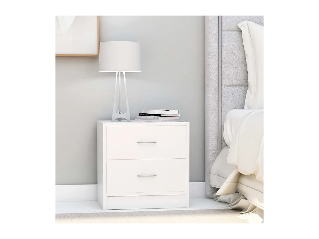 Table de chevet Blanc 40x30x40 cm Bois d'ingénierie