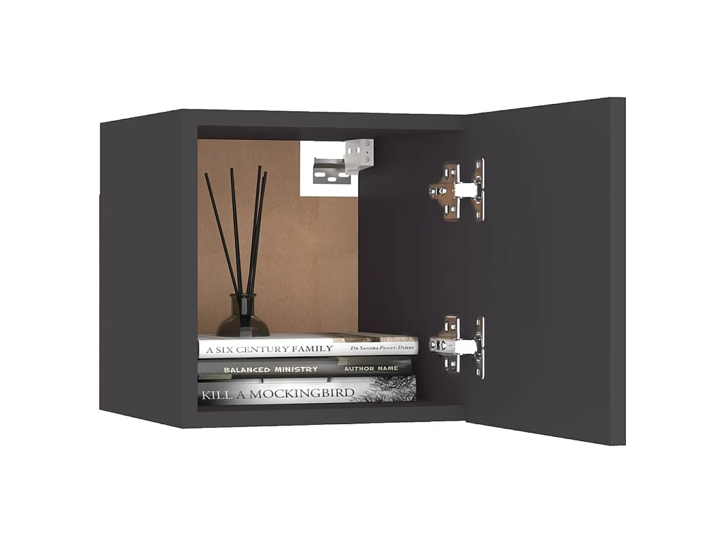 Table de chevet Gris 30,5x30x30 cm Aggloméré