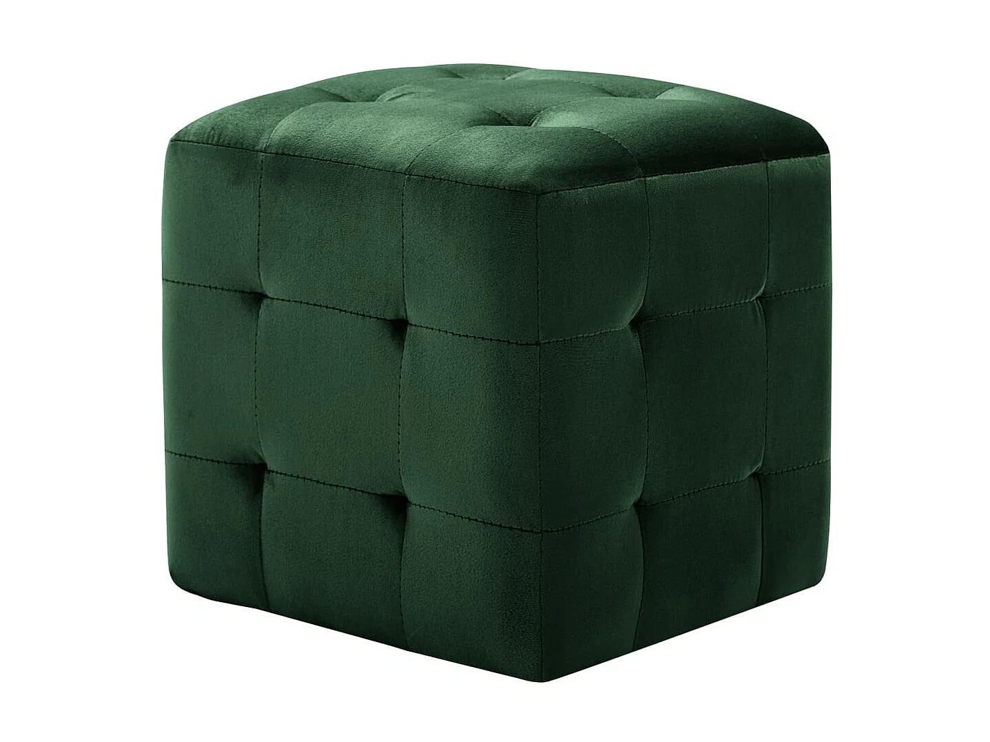 2 mesas de cabeceira verde 30x30x30 cm tecido veludo